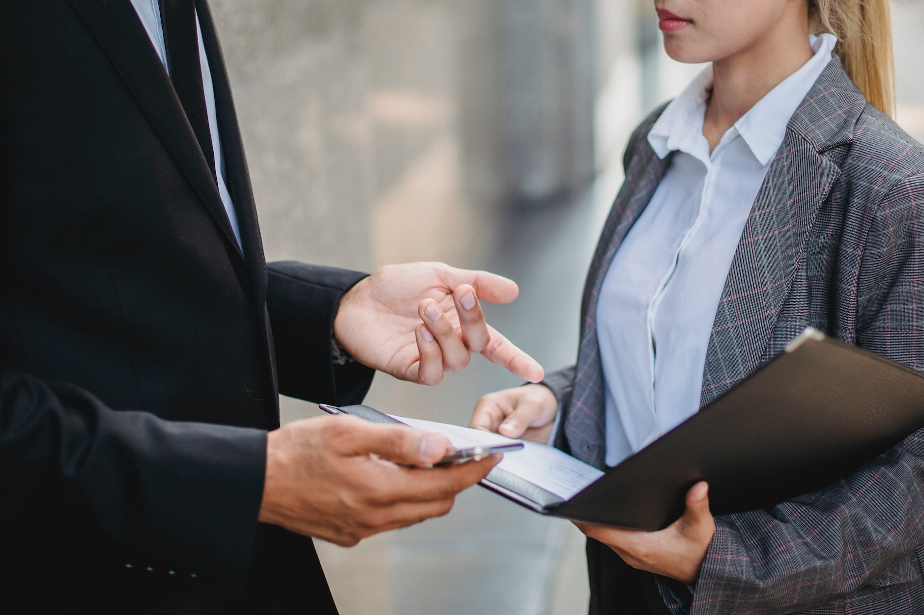 man and woman negotiating